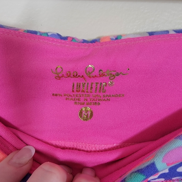 Lilly Pulitzer Weekender Cropped Pant Multi La Playa Legging Size Medium - Picture 3 of 6